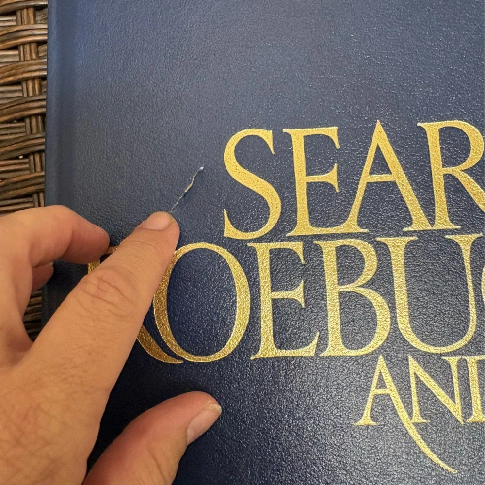 Sears Roebuck 100th Anniversary Leather-Look Book - Navy & Gold